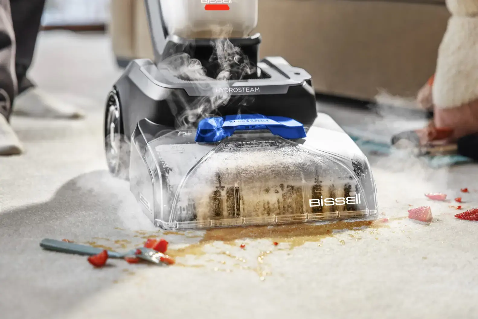 Bissell Carpet Cleaner | PowerWash Hydrosteam | Corded operating | Washing function | 1400 W | Black/Cobalt Blue