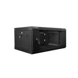 LANBERG WF01-6404-10B "Lanberg" sieninė spinta 19 išardoma plokščia pakuotė 4U/600x450 mm, juoda