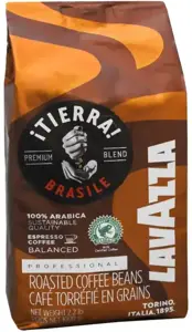 Kavos pupelės Lavazza !Tierra! Brasile 100% Arabica Espresso 1kg 2,2 lbs (1 kg)