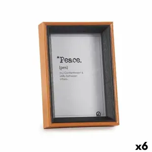 Foto rėmas Crystal Black Brown MDF Wood (12 x 17 x 3 cm) (6 vnt.)