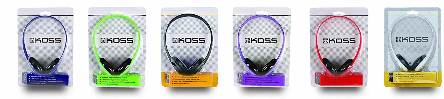 "Koss" laidinės ausinės KPH7g, ant ausų, 3,5 mm, žalios spalvos