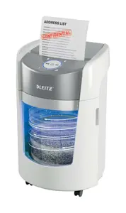 Leitz IQ OptiMax Small Office 350 Micro Cut Paper Shredder, P5, 22L, White