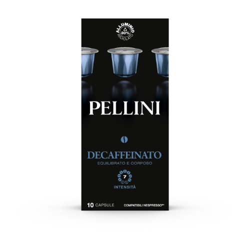 Kavos kapsulės PELLINI Decaffeinato, 10x5,5g
