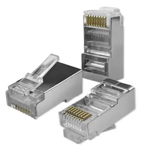 Qoltec 54554 RJ45 modular connector | CAT5e | FTP |Gold-plated contacts | 100 pieces