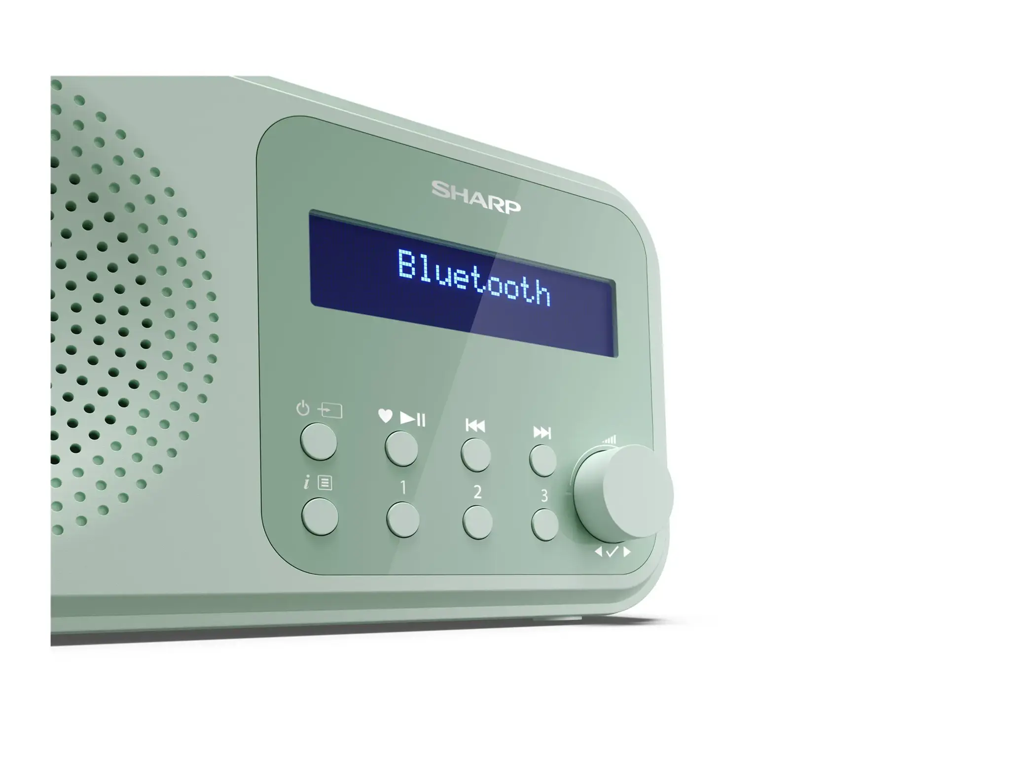 Sharp DR-P420(GN) Tokyo Portable Digital Radio, FM/DAB/DAB+, Bluetooth 5.0, USB or Battery Powered, Aquamarine Green | Sharp