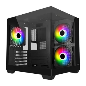 Fortron Case | S140-BA | Black | Mini-ITX, uATX(M-ATX) | Power supply included No