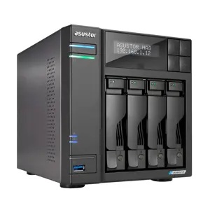 Asus Tower NAS AS6704T N5105, procesoriaus dažnis 2 GHz, 4 GB, DDR4, 4xM.2 NVMe lizdai, 2x 2,5GbE, 2x USB 3.2, 1x HDMI