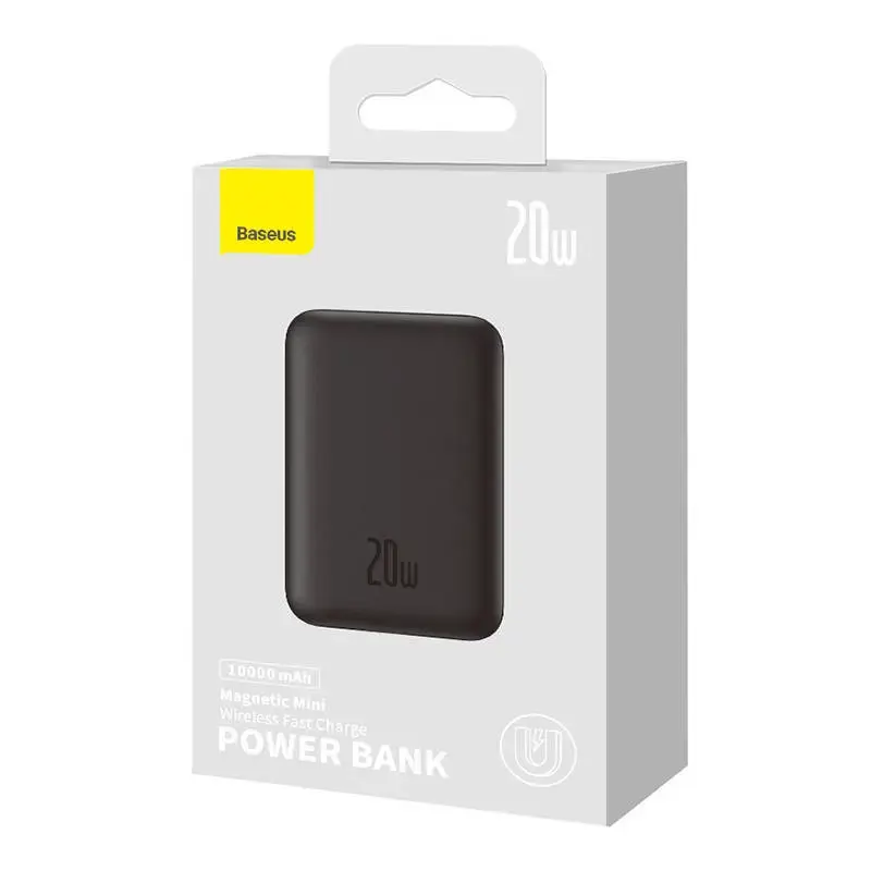 Baseus Magnetic Mini Power Bank with MagSafe 15W / PD QC 20W 10000mAh Black (Black)