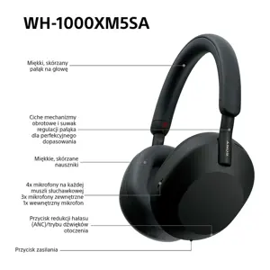 SONY WH-1000XM5SA BLACK WIRELESS HEADPHONES