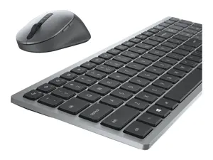 DELL KM7120W, pilno dydžio (100%), RF belaidis + "Bluetooth", QWERTY, pilka, titano spalvos, pelė pridedama