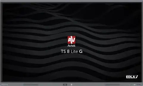 Avtek International TS 8 Lite G 75 Interactive flat panel 190.5 cm (75") LED Wi-Fi 420 cd/m² 4K Ultra HD Black Touchscreen Built-in processor Android 14 24/7