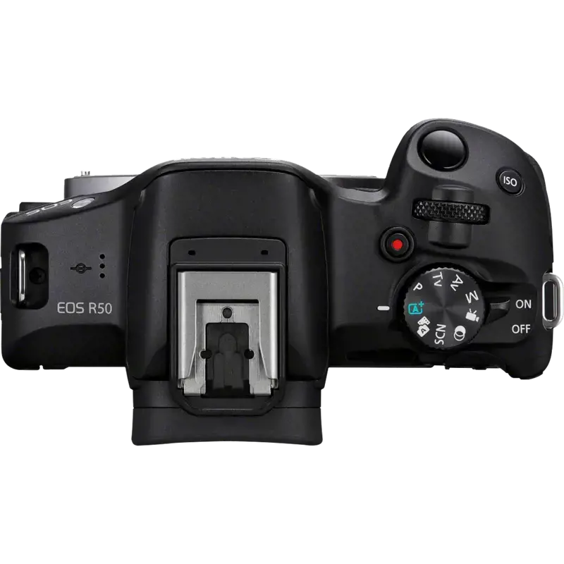 "Canon EOS R50", juoda + RF-S 18-45mm F4.5-6.3 IS STM rinkinys, 24,2 MP, 6000 x 4000 taškų, CMOS, 4K Ultra HD, jutiklinis ekranas, juoda