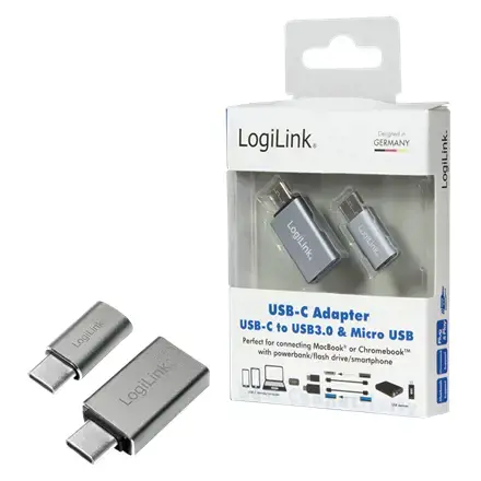 LOGILINK AU0040 LOGILINK - USB-C į USB3.0 ir mikro USB adapteris