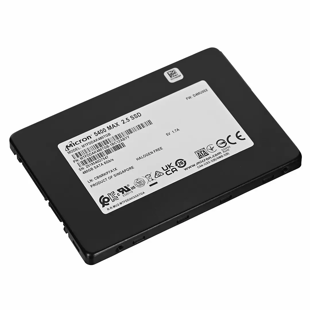 Micron 5400 MAX 480 GB 2.5" Serial ATA III 3D TLC NAND