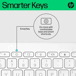 "HP 350 Compact Multi-Device Bluetooth" klaviatūra, mini, "Bluetooth", mechaninė, QWERTY, balta