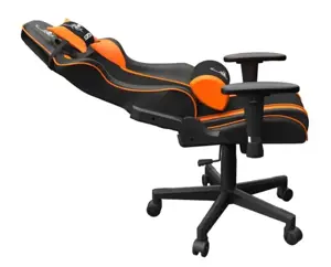 GEMBIRD Žaidimų kėdė SCORPION juoda tinklelio oranžinė oda