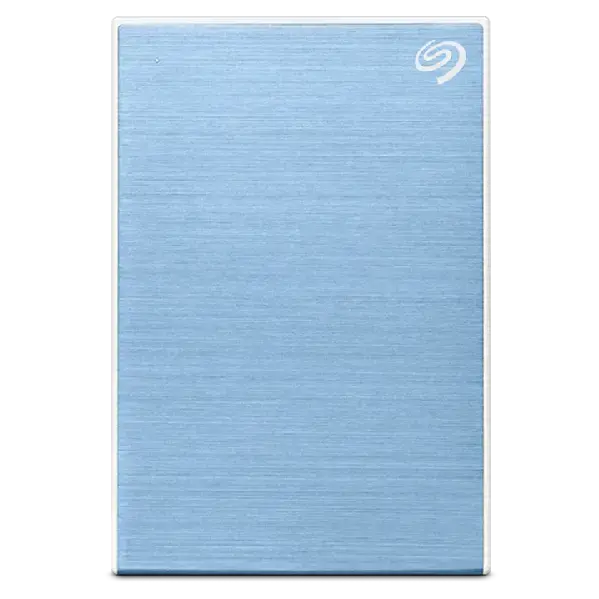 "SEAGATE One Touch" 4 TB išorinis kietasis diskas su slaptažodžio apsauga, šviesiai mėlynos spalvos