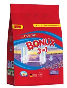 Skalbimo milteliai BONUX Color, Caring Lavender, 1,5kg./20sk.