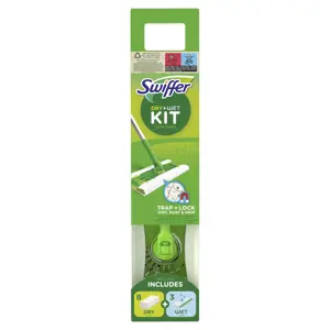 Swiffer Sweeper Starter Kit XXL: šluota,sausos serv.8vnt ir šlapios serv.3vnt