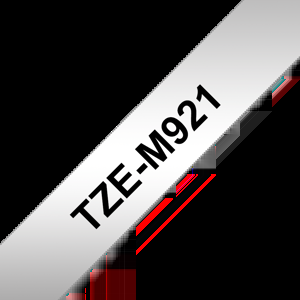 Brother TZe-M921, juoda ant metalo, TZe, Brother, P-touch, 9 mm, 8 m