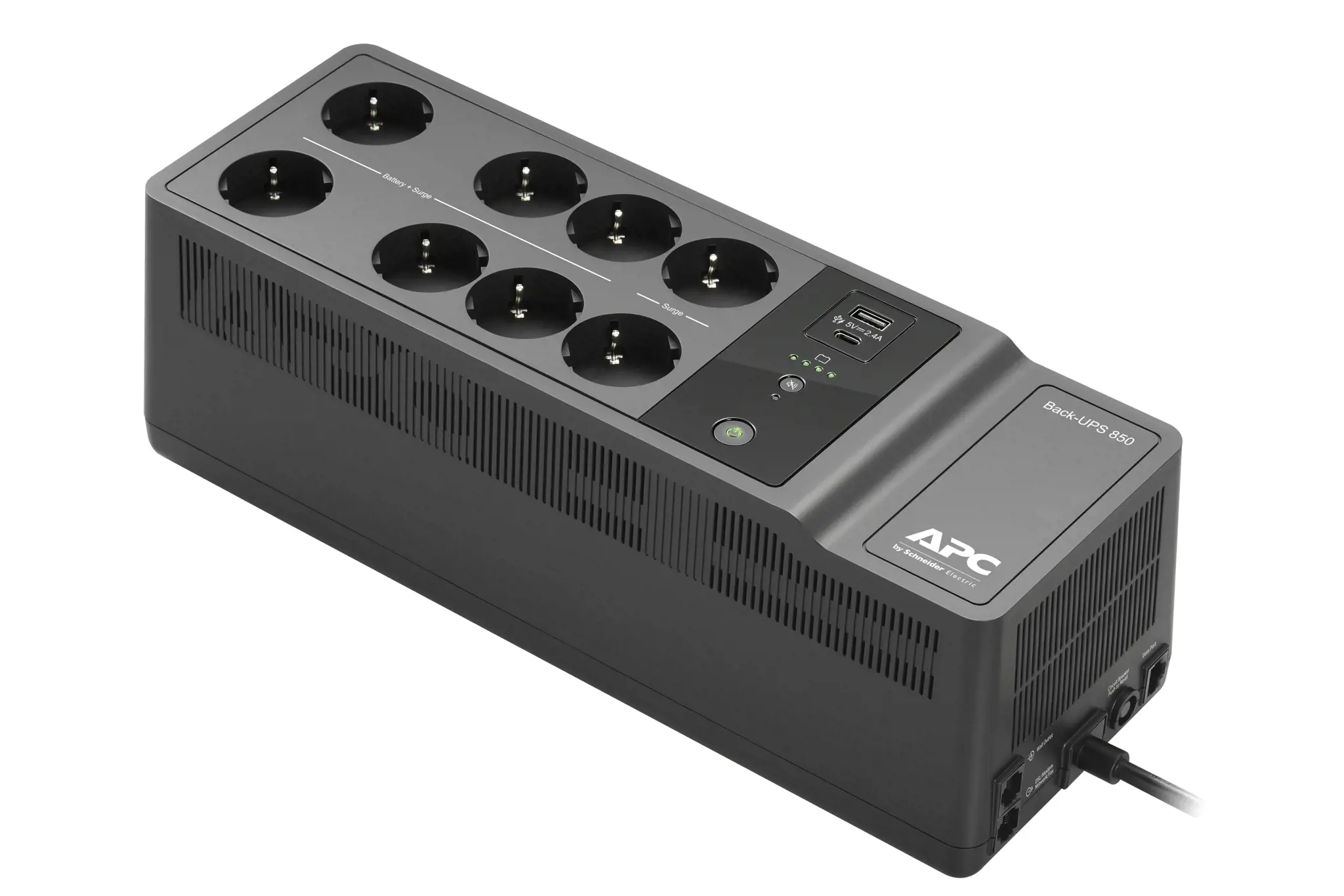 APC Back-UPS 850VA 230V C ir A tipo USB įkrovimo prievadai