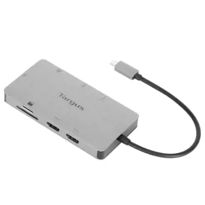 Targus DOCK423EU, Laidinis, USB 3.2 Gen 1 (3.1 Gen 1) Type-C, 100 W, sidabrinis, MicroSD (TransFlash), SD, Kinija
