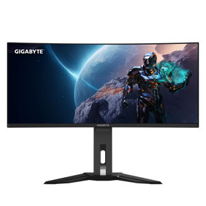 GIGABYTE MO34WQC 34” OLED WQHD Curved Gaming Monitor - 3440x1440(WQHD), 175Hz, 0.03ms, KVM, 250 cd/m2, FreeSync Premium Pro, DisplayHDR True Black 400, HDMI 2.1, Displayport 1.4, 86.4 cm (34"), 3440 x 1440 pixels, Wide Quad HD, OLED, 0.03 ms, Black