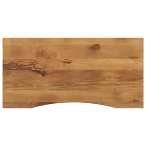 Rašomojo stalo stalviršis su linkiu, 120x50x2,5 cm, mango