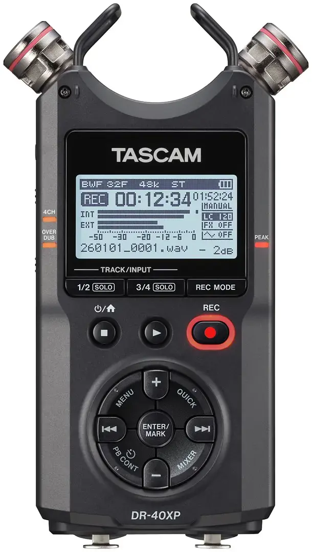 Tascam DR-40XP - portable four-track digital recorder with a USB audio interface