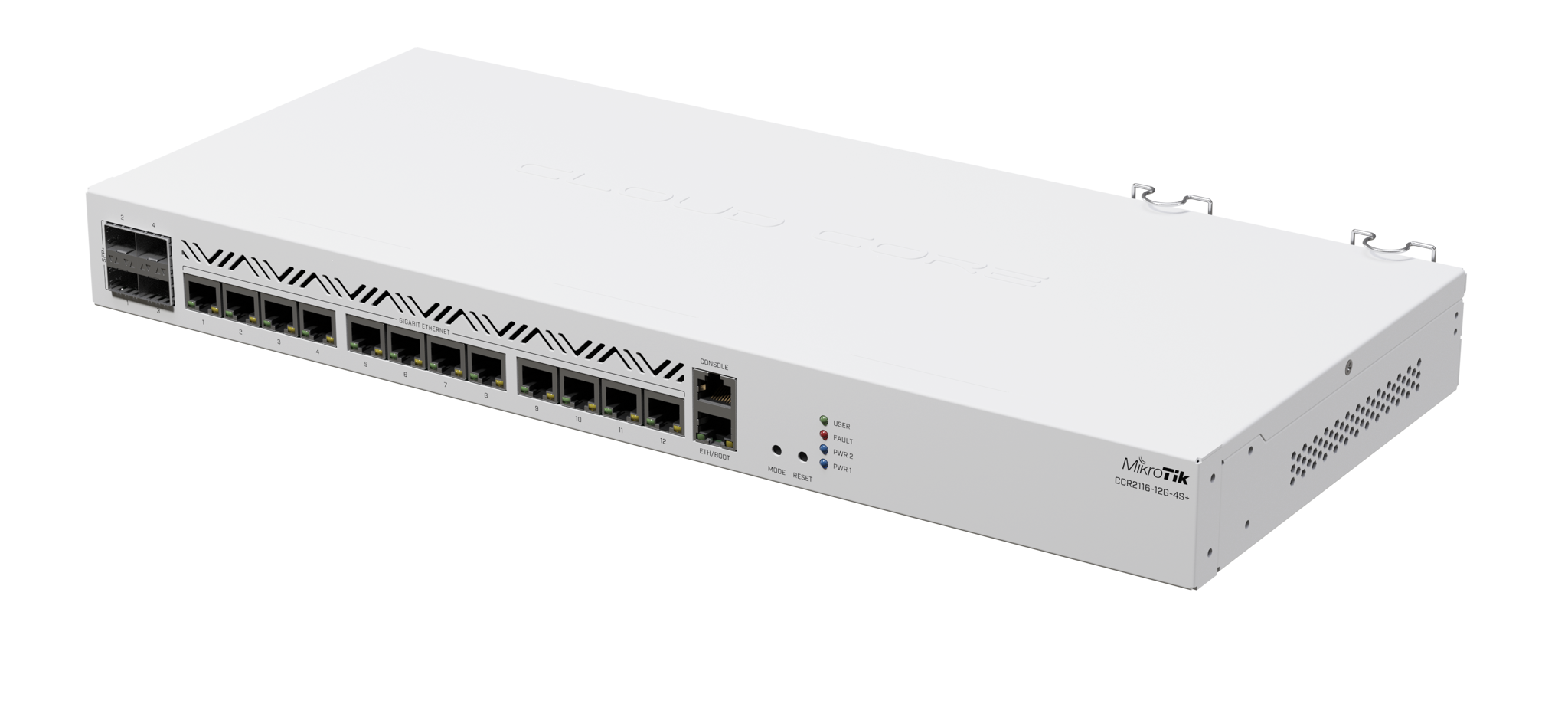 NET MARŠRUTIZATORIUS 1000M 12 PRIEVADŲ 4SFP+/CCR2116-12G-4S+ MIKROTIK