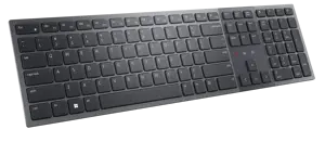 DELL KB900, pilno dydžio (100 %), RF belaidis ryšys + "Bluetooth", žirklinis klavišų jungiklis, QWERTY, grafito spalvos