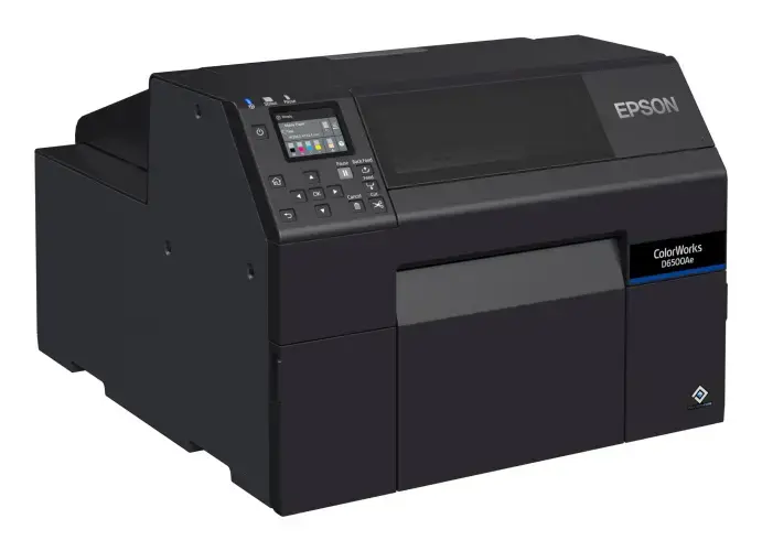 Epson ColorWorks D6500Ae, Thermal transfer, 1200 x 1200 DPI, 85 mm/sec, Colour, Wired, Black