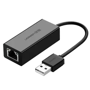 Ugreen 20254, laidinis, USB, Ethernet, 100 Mbps, juodas