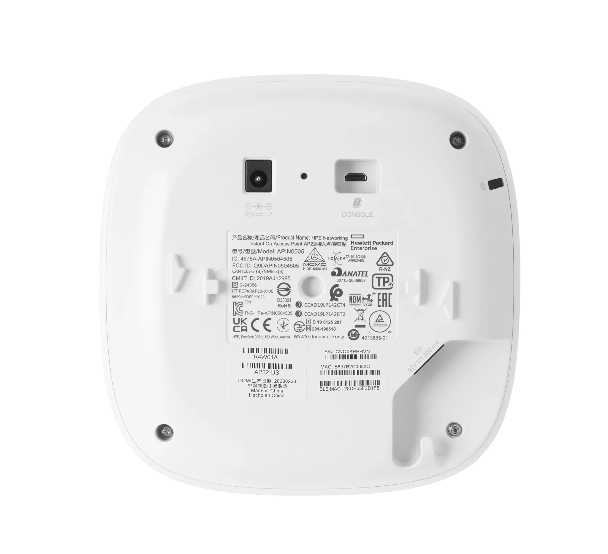 Aruba Instant On AP22 (RW) 2x2 Wi-Fi 6 Indoor Access Point