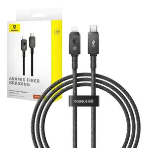 "Baseus" USB C-IP 20A greitojo įkrovimo kabelis, 1 m (juodas)