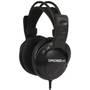 "Koss" ausinės DJ Style UR20 laidinės, 3,5 mm, su triukšmo slopinimu, juodos spalvos
