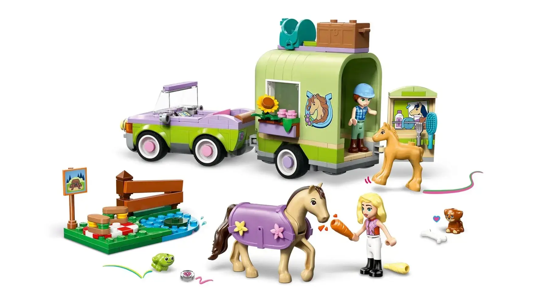 LEGO FRIENDS 42695 Horse and Baby Foal Trailer