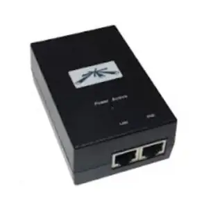 UBIQUITI POE-24-24W "Ubiquiti PoE-24" pasyvusis PoE adapteris ES, 24V 1A, apsauga nuo įžeminimo/ESD, 24W