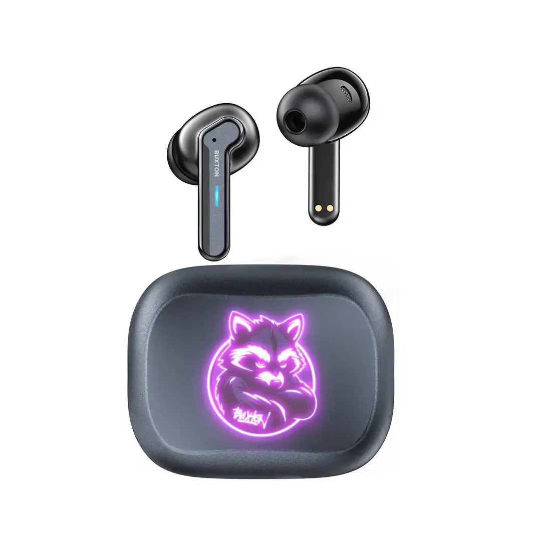Buxton BTW 8200 Racoon - In-ear wireless earphones with charging case, white