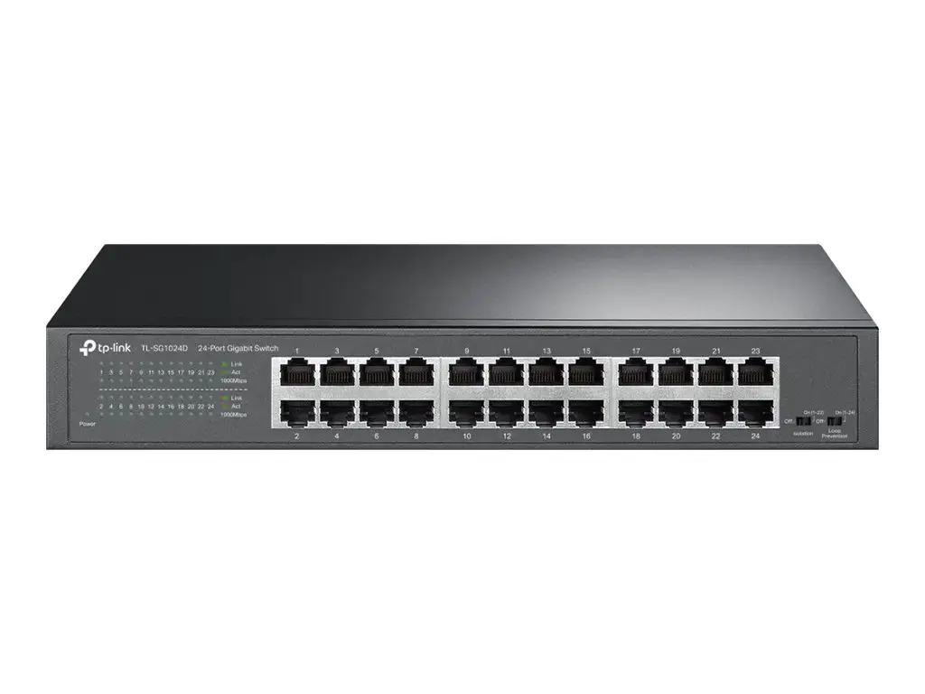TP-LINK 24 prievadų "Gigab". ECO-Switch 19in