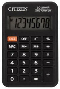 Skaičiuotuvas kišeninis CITIZEN LC-210NR