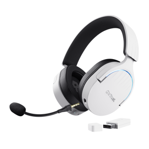 Trust GXT 491W FAYZO, Wired & Wireless, Gaming, 20 - 20000 Hz, 290 g, Headset, Black, White