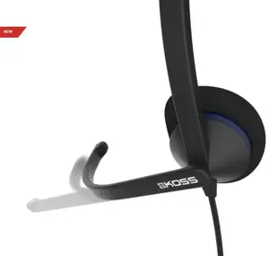 "Koss" ausinės CS195 USB laidinės, "On-Ear", su mikrofonu, A tipo USB, juodos spalvos