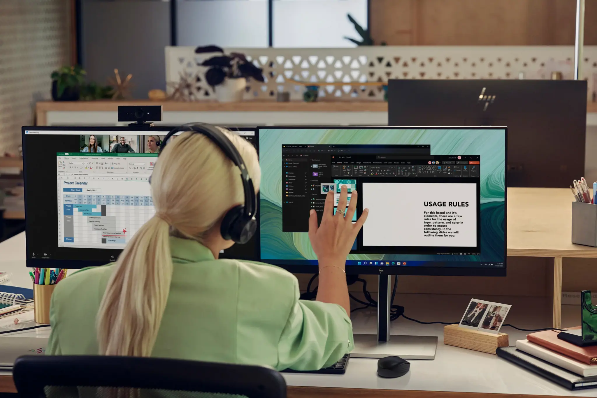 "HP E24t G5" 23,8 colių jutiklinis FHD monitorius 1920x1080 16:09 HDMI DP 3y (LT)