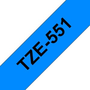 Brother TZE-551, TZ, juodas, 8 m, dėžutė, 2,4 cm