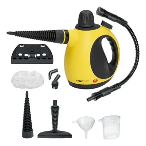 "Clatronic DR 3653" nešiojamasis garų valytuvas 0,25 l 1050 W Juoda, geltona