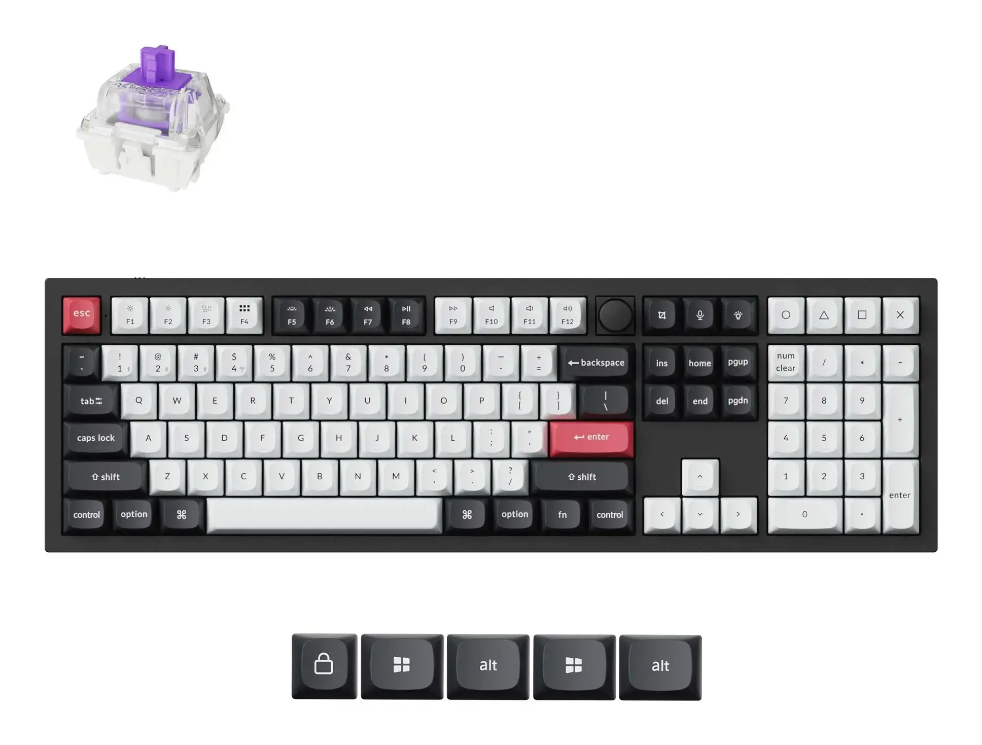 KEYBOARD WRL Q6 HE RGB/CARBON BLACK Q6H-M1 KEYCHRON