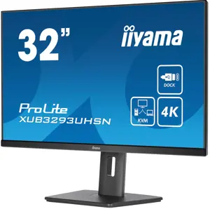 "iiyama ProLite XUB3293UHSN-B5", 80 cm (31,5"), 3840 x 2160 taškų, 4K Ultra HD, LCD, 4 ms, juoda