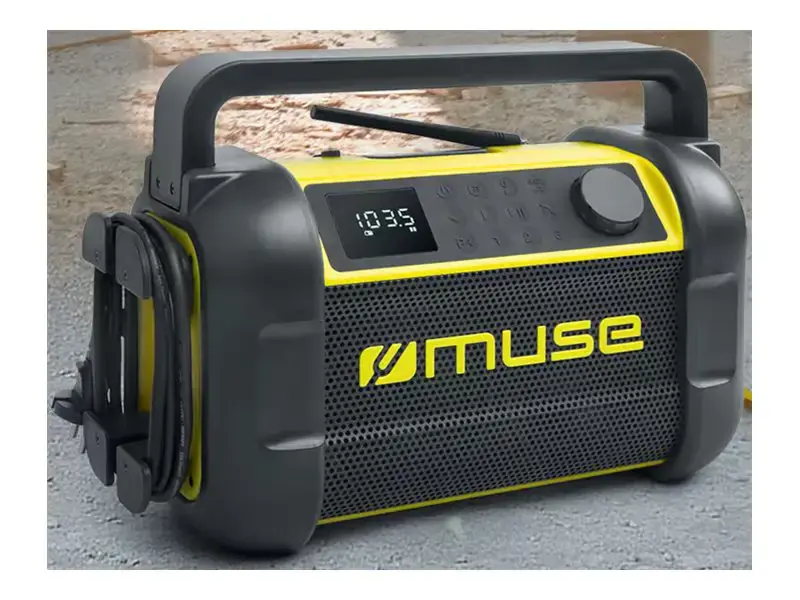 "Muse M-928 BTY" darbo vietos radijo garsiakalbis, juoda/geltona