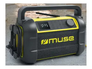 "Muse M-928 BTY" darbo vietos radijo garsiakalbis, juoda/geltona
